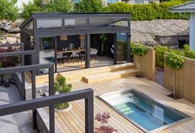 Exempelbild: Fristående uterum pulpettak